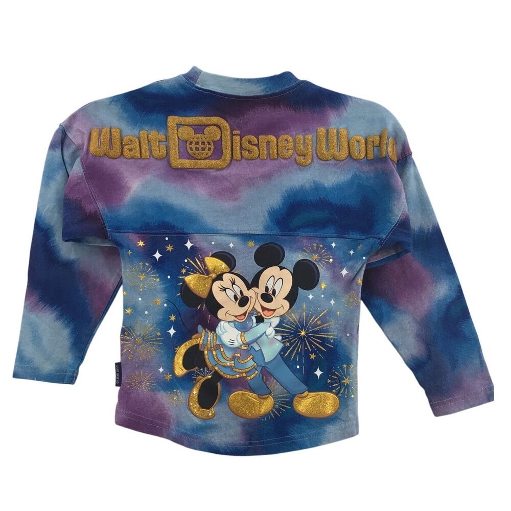 Disney‎ Shirt Mickey Minnie 50th Grand Finale Kids XS Sz 4 Spirit Jersey Gold